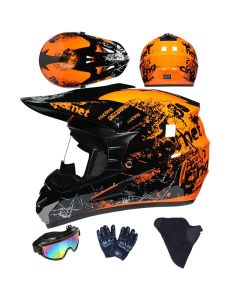 Set de casco integral de moto para niños para ATV y conducción todoterreno